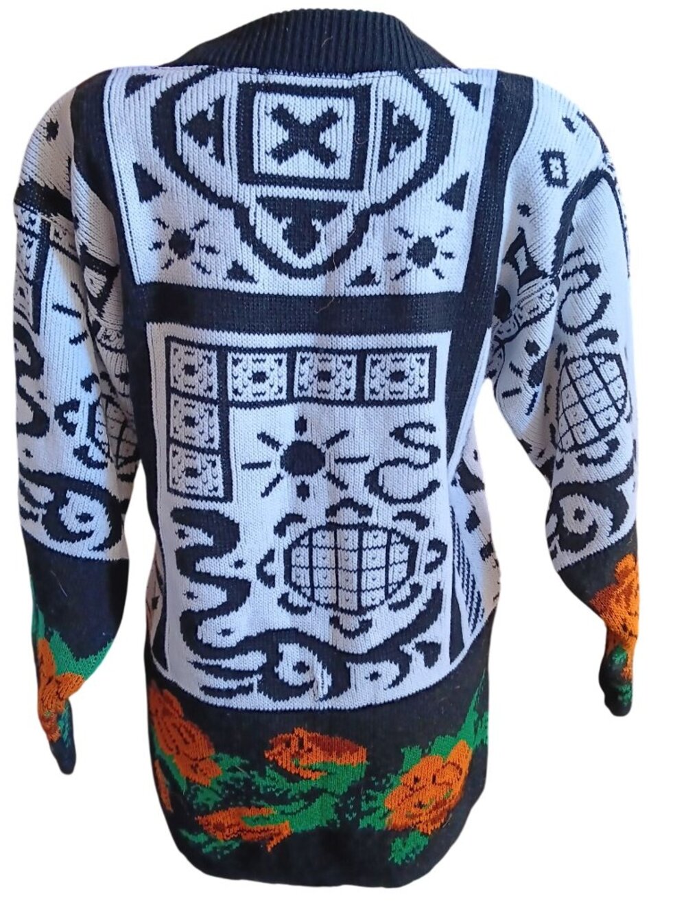 Vintage Wome's Medium Ugly Sweater 1980's Looking Good USA Padded Shoulder Prep